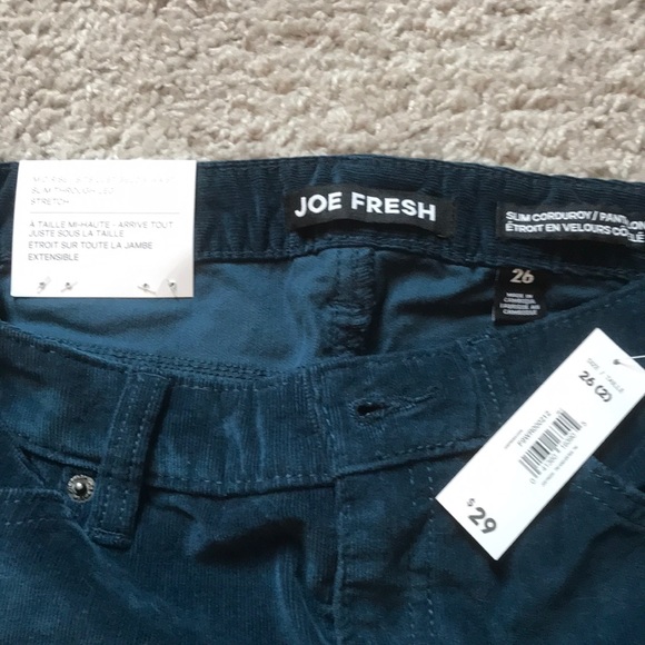 Blue corduroy mid rise skinny jeans - Picture 2 of 3